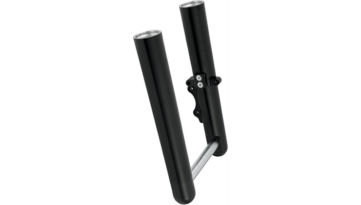 Arlen Ness Hot Legs Fork Legs - Custom Single Disc - Smooth - Black