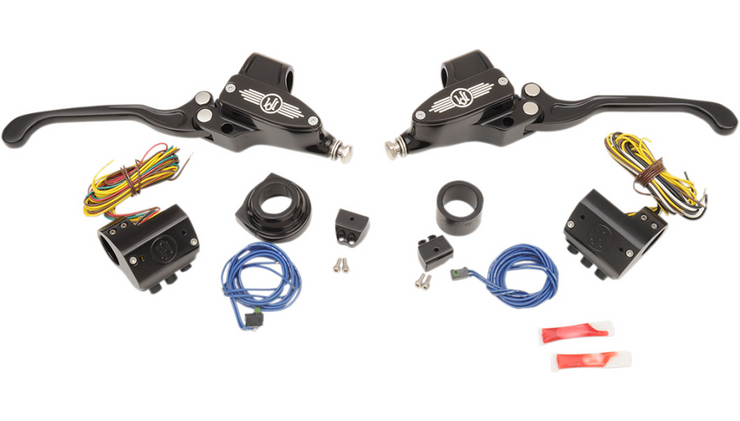 PERFORMANCE MACHINE (PM) Handlebar Control Kit - Hydraulic - 9/16" Master Cylinder - Black