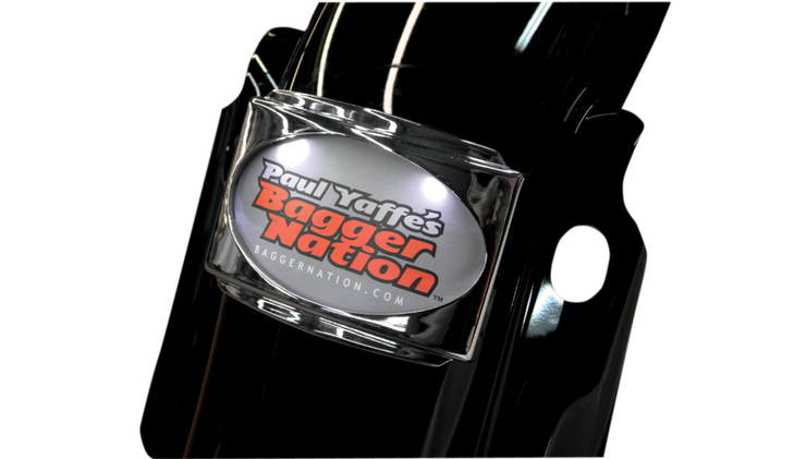 PAUL YAFFE BAGGER NATION CVO Universal Stealth III License Plate Frame - Chrome