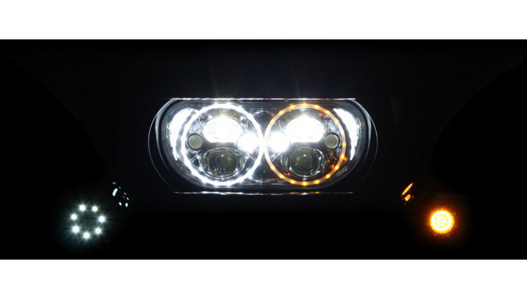 CUSTOM DYNAMICS TruBEAM® LED Headlamp Headlight - Black - FLTR