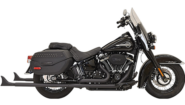 BASSANI XHAUST Fishtail True Dual Exhaust System with Baffle - 39" - Softail